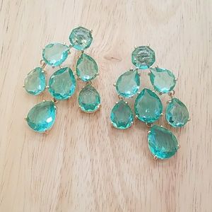 Aqua Kate Spade Chandelier earrings